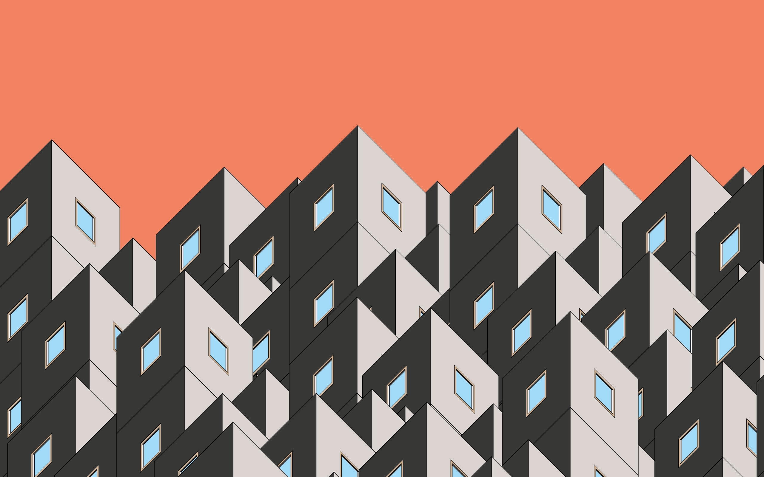 Geometric cityscape illustration