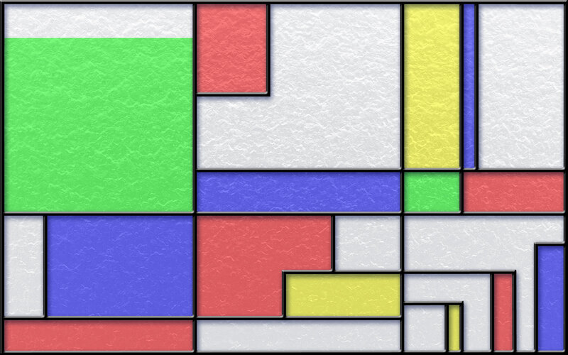 Geometric Color Blocks — Green