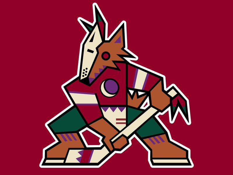 Geometric Coyote Mascot