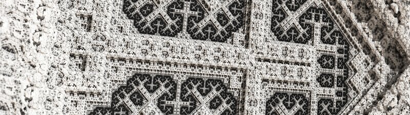 Geometric Cross Pattern — Black