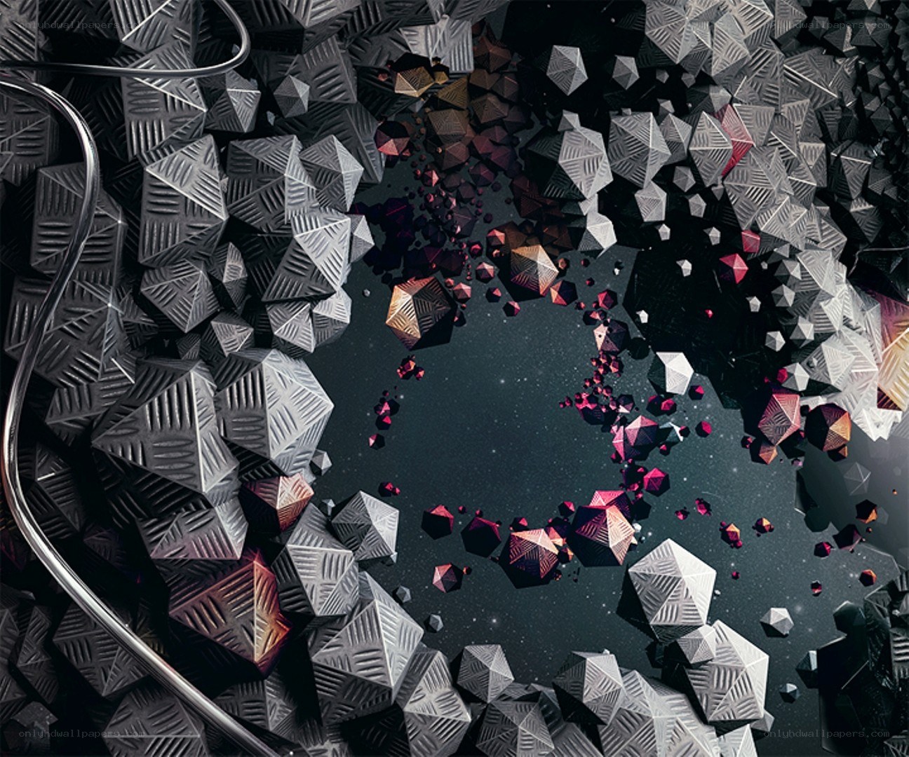 geometric crystal explosion