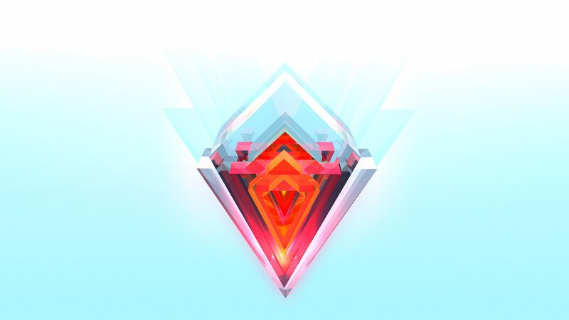 Geometric Crystal Shape — Blue