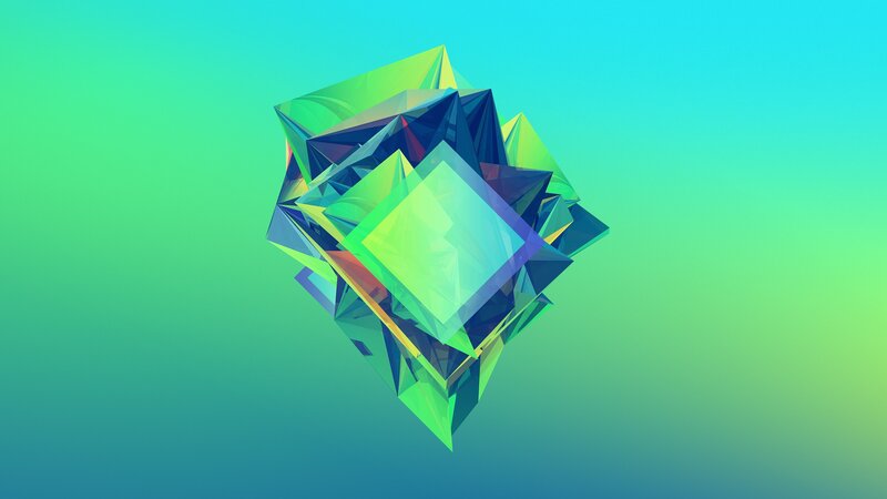 Geometric Crystal Shape — Green