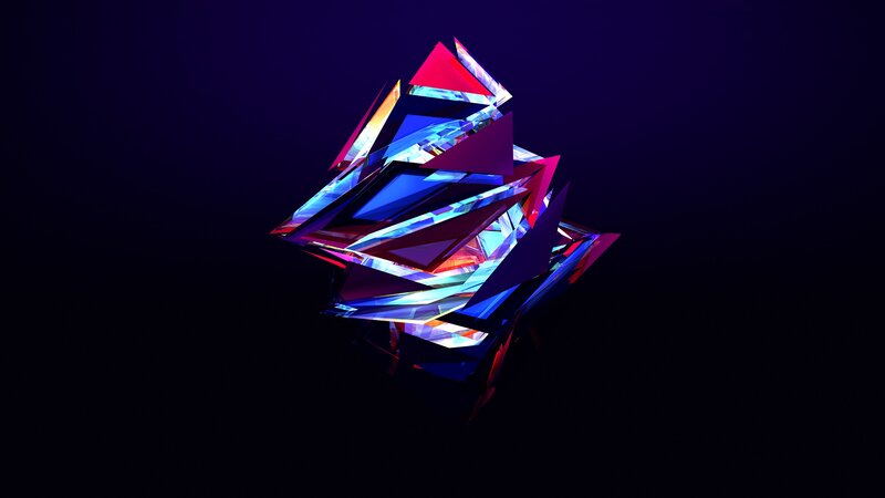 Geometric Crystal Structure — Blue