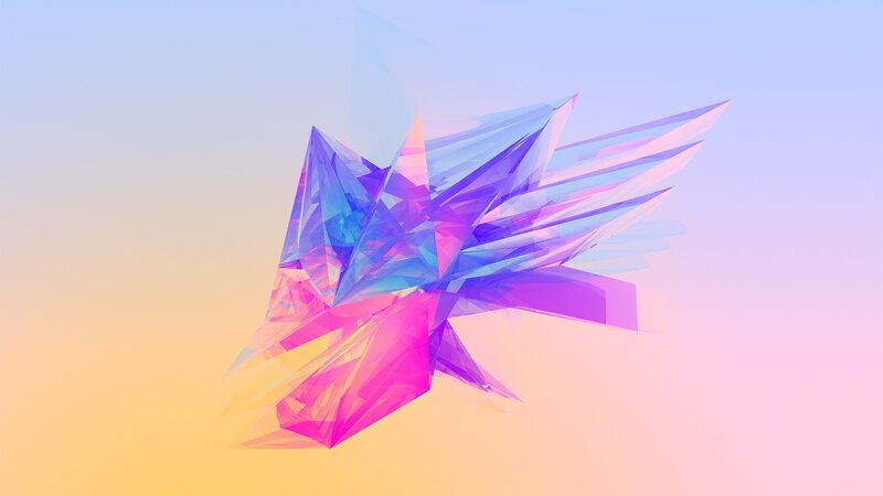 Geometric Crystal Structure — Pink