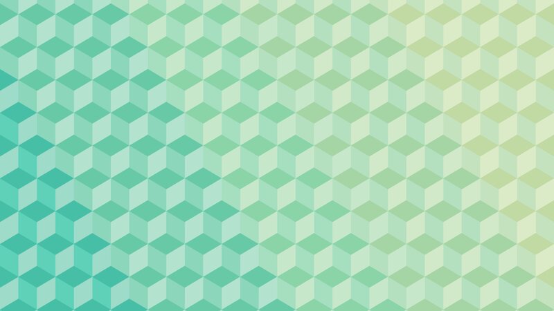 Geometric Cube Pattern — Green, Calm
