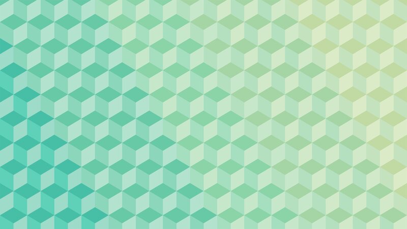 Geometric Cube Pattern — Green
