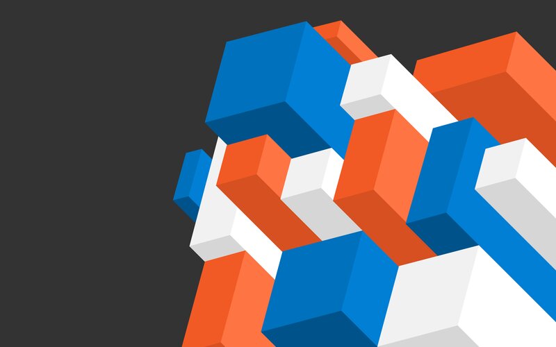 Geometric Cubes — Blue, Dynamic