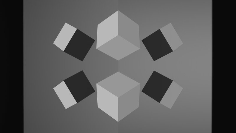 Geometric Cubes on Gray