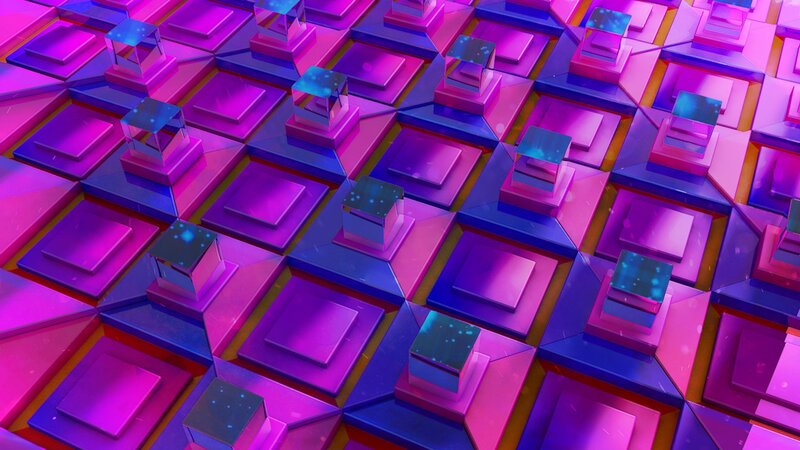 Geometric Cubes on Platform