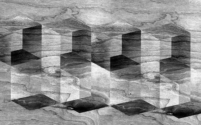 Geometric Cubes on Wood