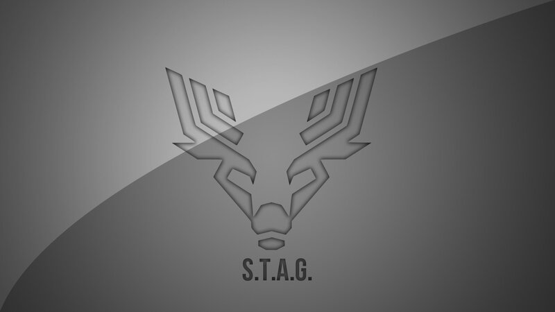 Geometric Deer Head Logo — Gray