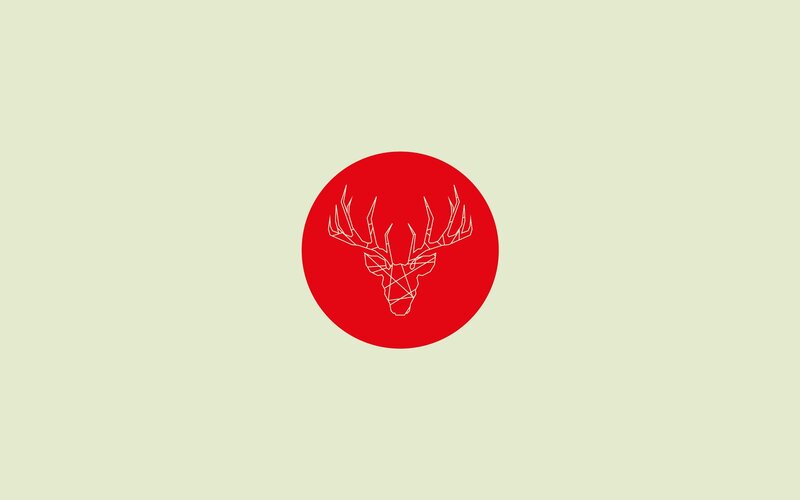 geometric deer head logo