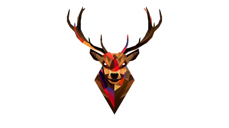 Geometric Deer Head