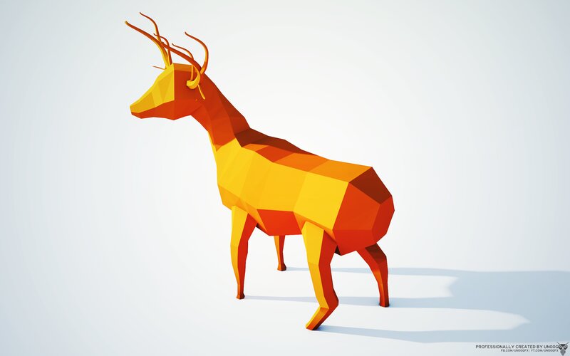 Geometric Deer Sculpture