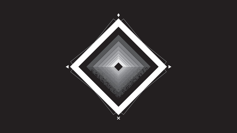 Geometric Diamond Pattern — Black, Minimalist, Abstract