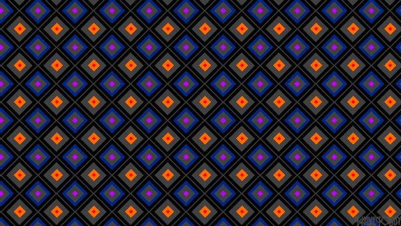 Geometric Diamond Pattern — Black