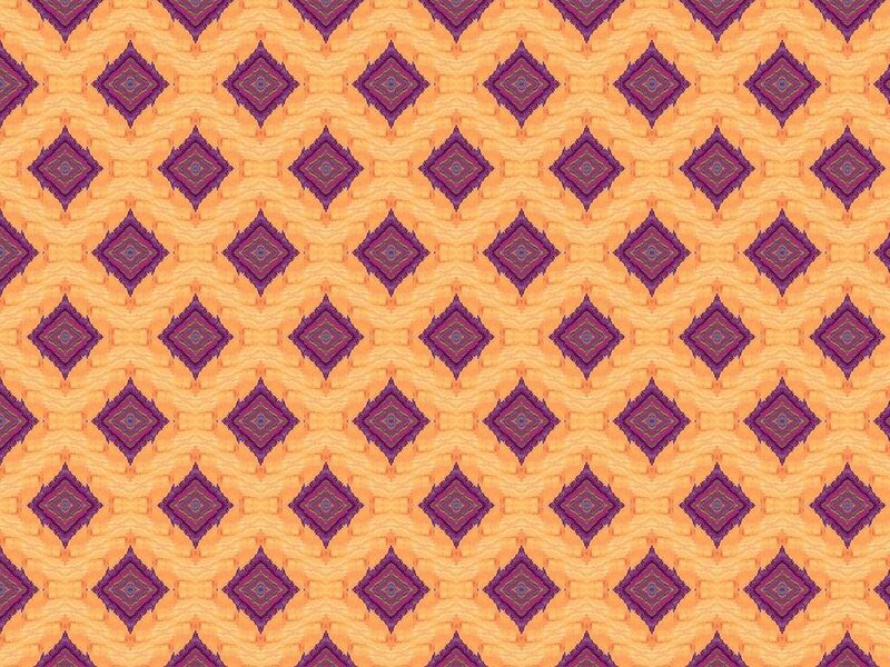 Geometric Diamond Pattern — Orange