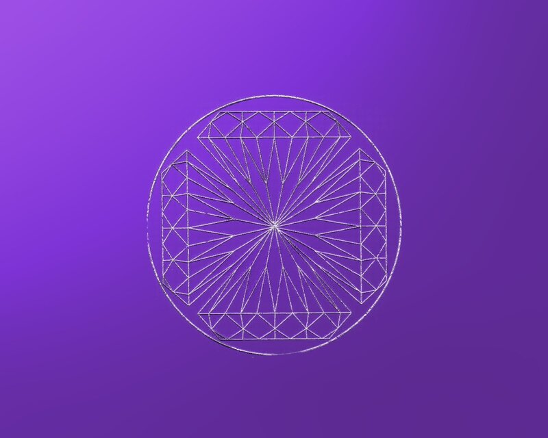 Geometric Diamond Pattern — Purple
