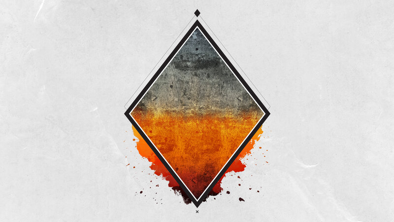 Geometric Diamond Shape — Gray