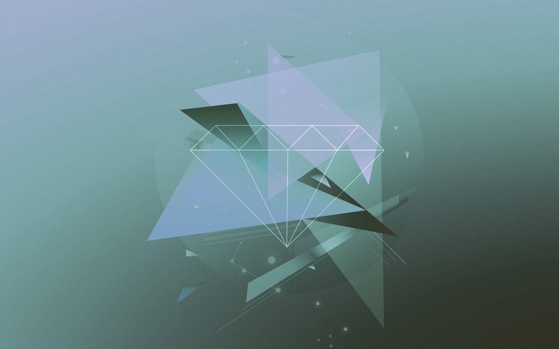 Geometric Diamond Shape — Teal
