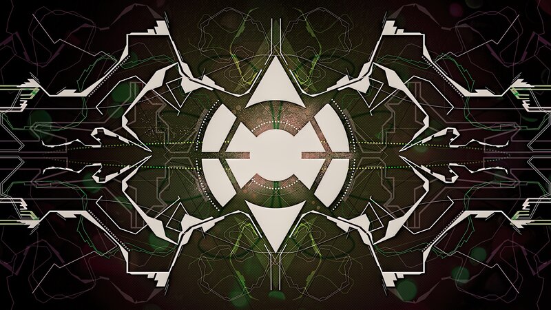 Geometric Digital Pattern — Black