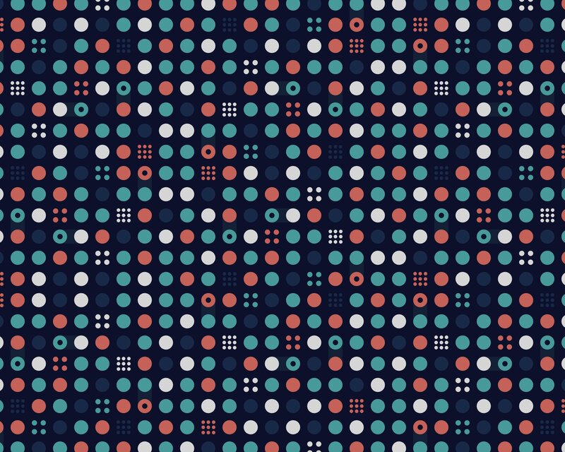 Geometric Dot Pattern — Blue