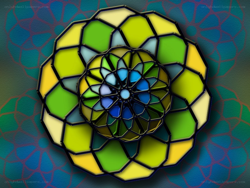 Geometric floral mandala