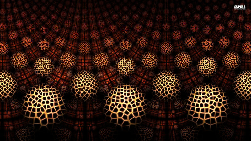 Geometric Fractal Pattern — Black, Hypnotic, Digital Art