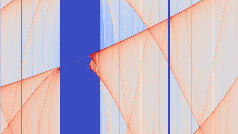 Geometric Fractal Pattern — Blue, Calm