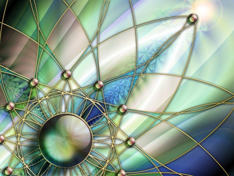 Geometric Fractal Pattern — Green