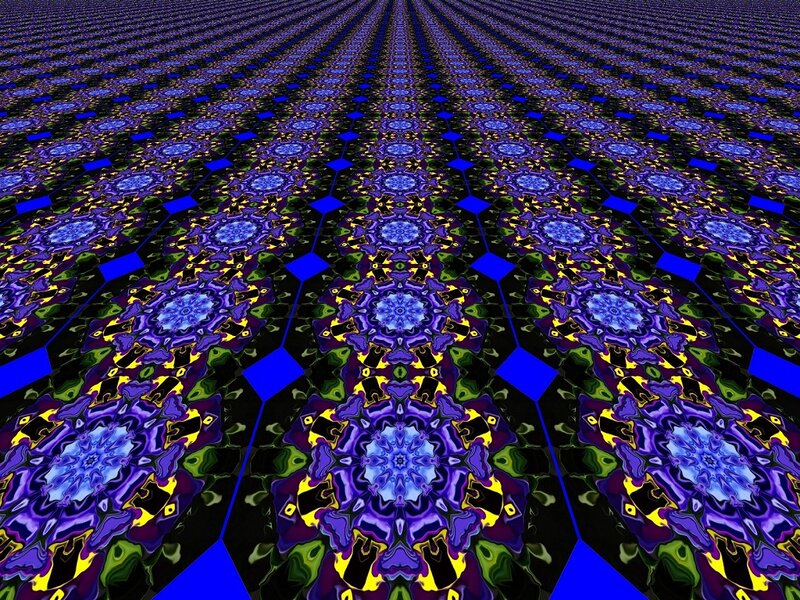 Geometric Fractal Pattern — Purple, Hypnotic