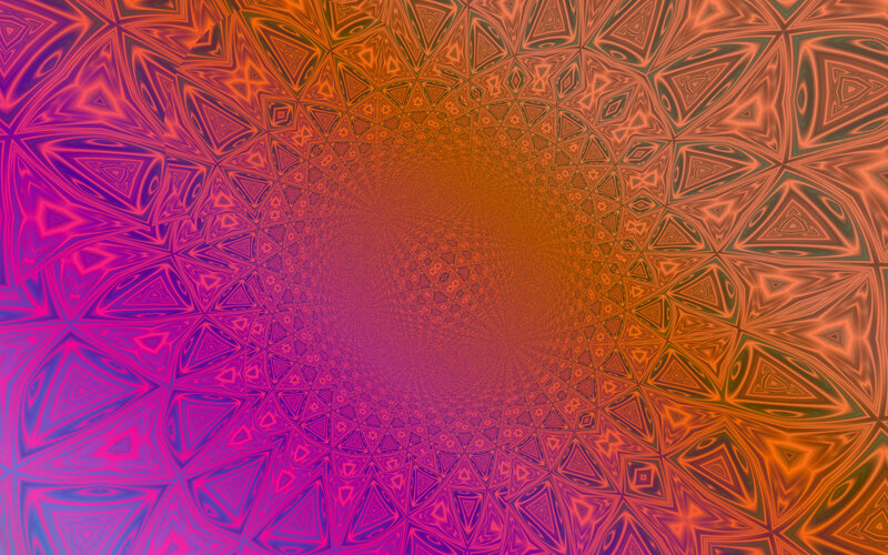 Geometric Fractal Pattern — Purple