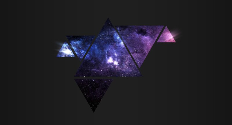Geometric Galaxy Pattern — Purple