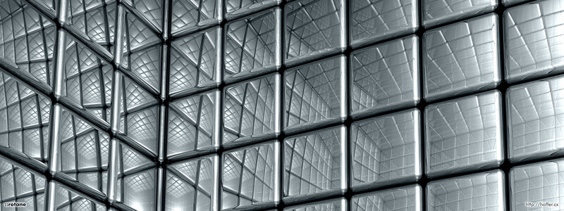 Geometric Glass Block Wall