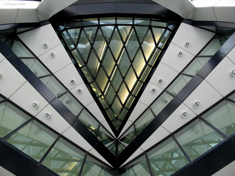 Geometric Glass Ceiling — White