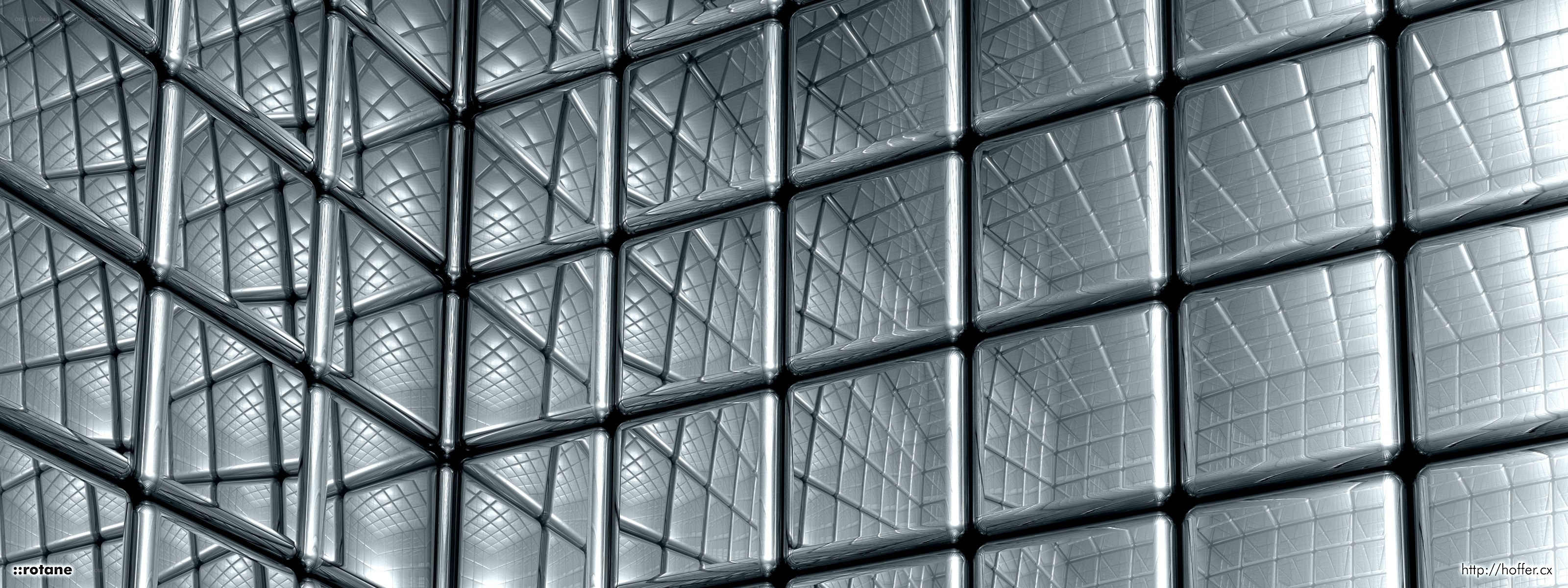 geometric glass cube pattern