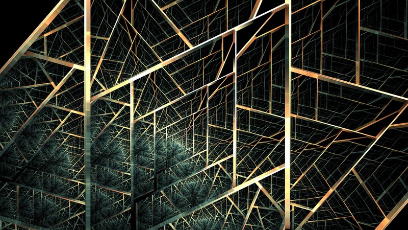 geometric golden fractal structure