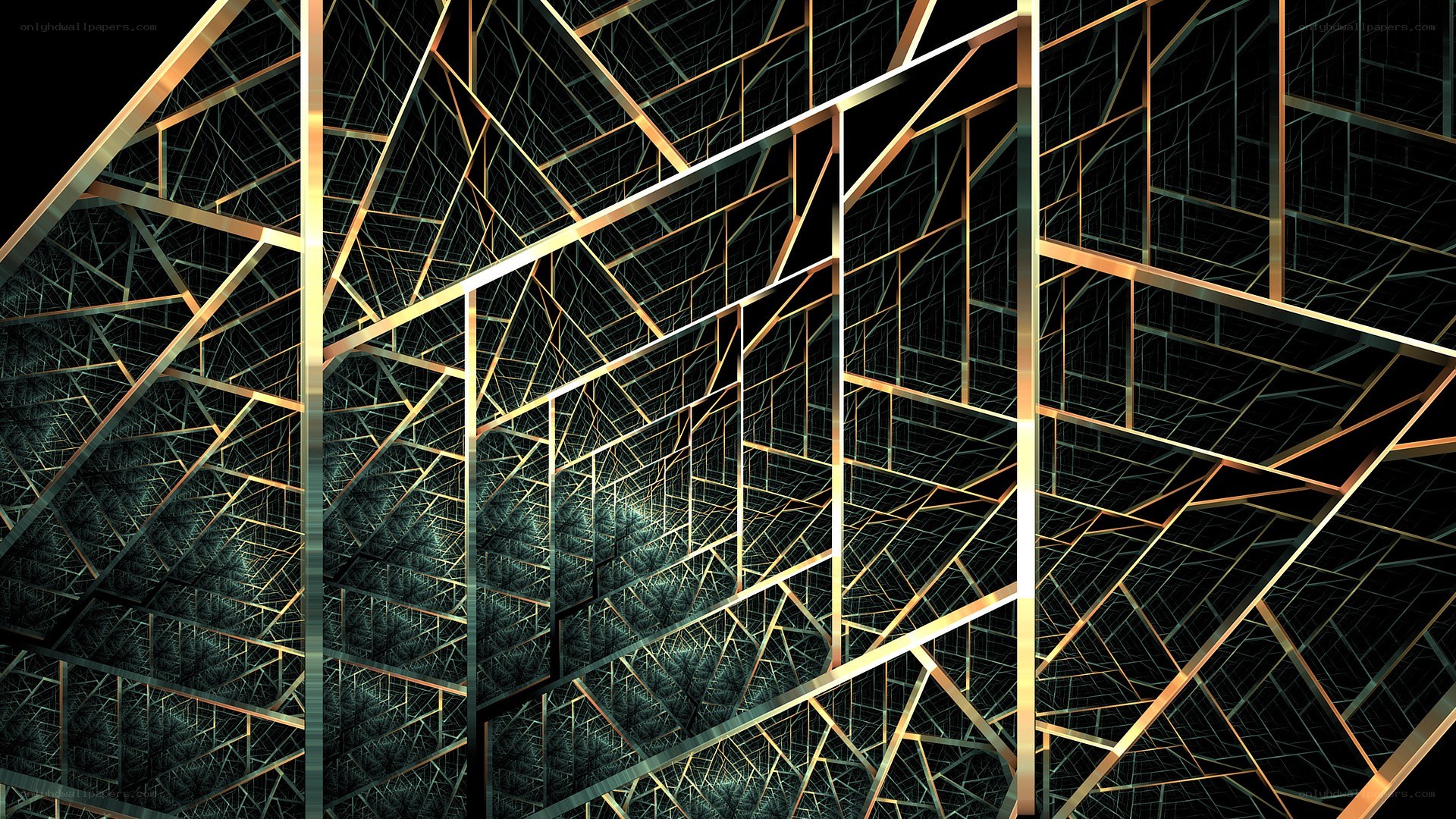 geometric golden fractal structure