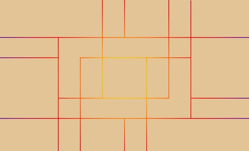 Geometric Grid Pattern — Beige
