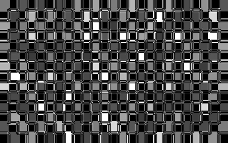 Geometric Grid Pattern — Black, Neutral