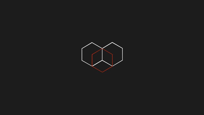 Geometric Heart Shape — Black