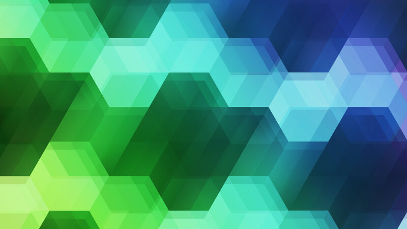 Geometric Hexagon Pattern — Green, Calm