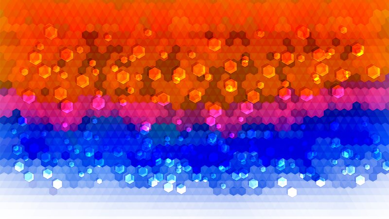 Geometric Hexagon Pattern — Orange