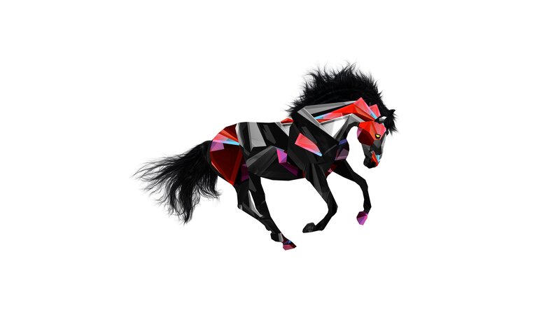 Geometric Horse Running