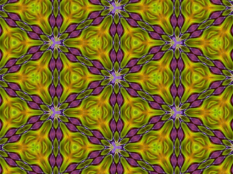 Geometric Kaleidoscopic Pattern — Green