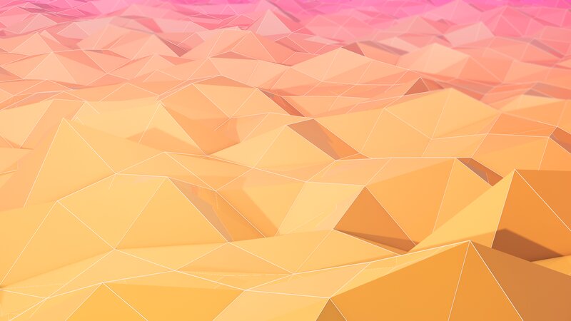 Geometric Landscape — Orange