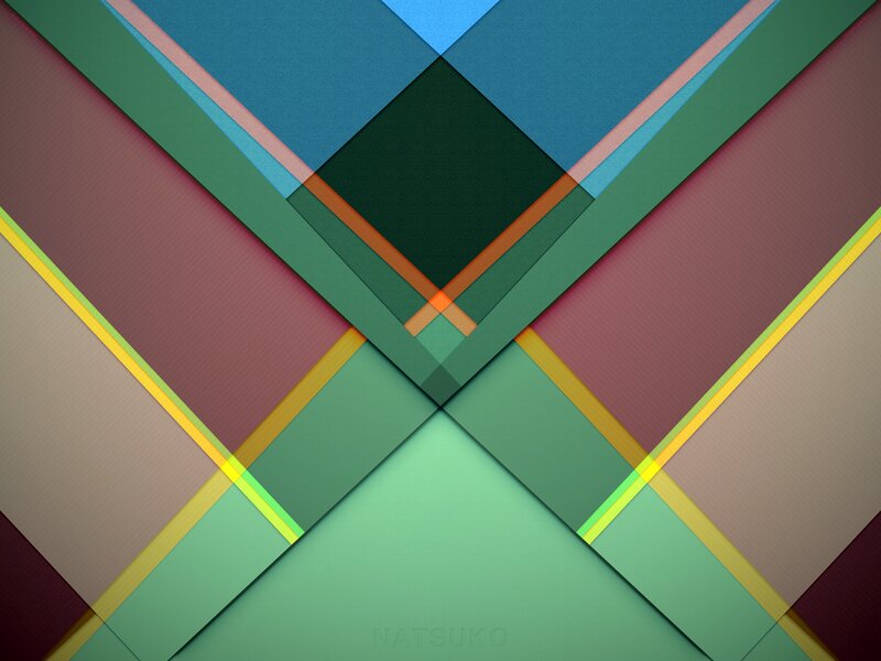 Geometric Layered Shapes — Green, Calm