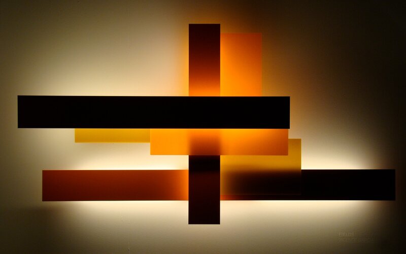 Geometric Light Installation — Black