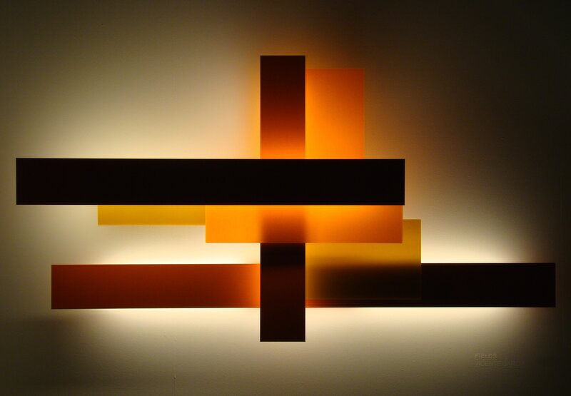 Geometric Light Installation — Orange